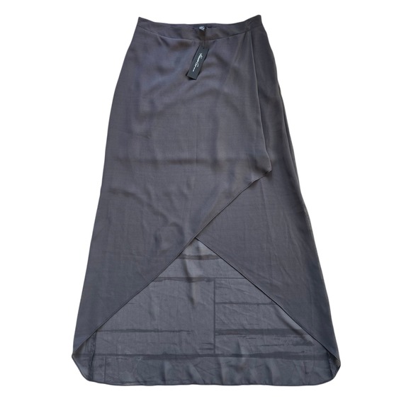 Kenneth Cole New York‎ NWT Maxi Skirt Asymmetrical Hem Lined Gray Size 6 - Picture 1 of 7